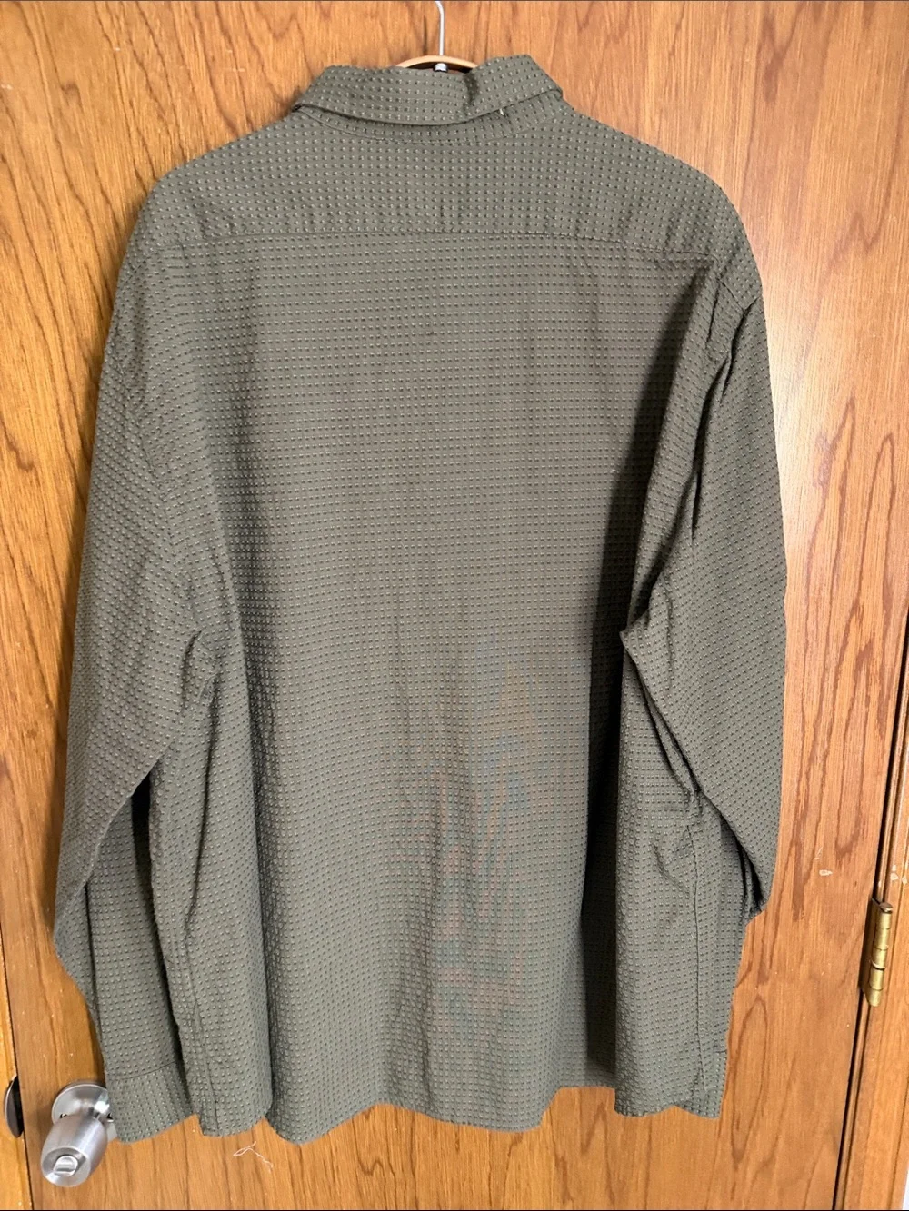 Banana Republic Men's Textured Button-Down Shirt - Olive Green